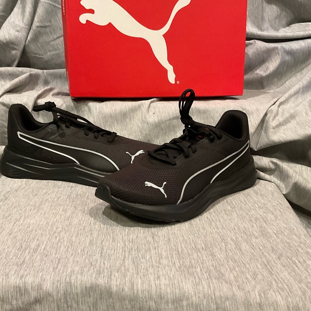 Men’s Puma Black and Gray Disperse Sneakers